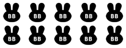 Generation three: all ten rabbits are now of genotype BB.