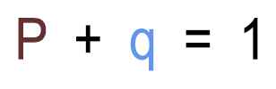 P + q = 1